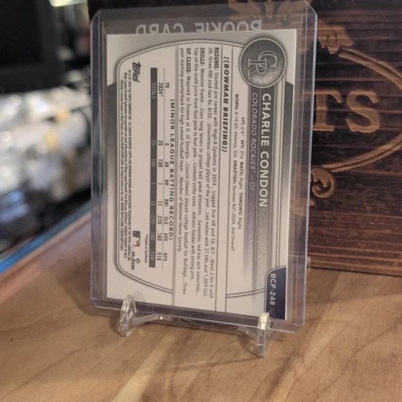 2025 Bowman Chrome Prospects Charlie Condon Rookie Card Rockies 🔥🔥🔥 - Picture 2 of 2